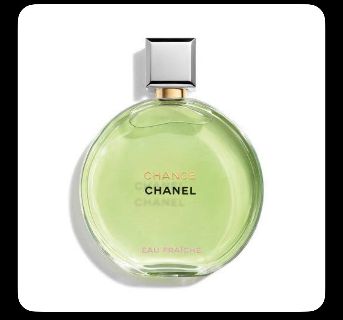 Chanel Chance Eau Fraîche green round bottle