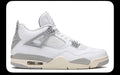 Air Jordan 4 Retro White Silver Grey